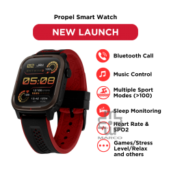 Reebok Propel RV-PPL-U0-PBIR-BB Red Function and Fitness Trackers | Multiple Sports Modes | Unisex Smart Watch