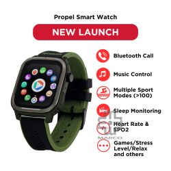 Reebok Propel RV-PPL-U0-PGIG-BB Black Green Function and Fitness Trackers | Multiple Sports Modes | Unisex Smart Watch