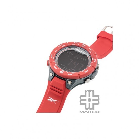 Reebok Slam RV-SLM-G9-PAPR-BR Excellent Red | Digital Men Watch | PU with SS Buckle | 2 Years Warranty