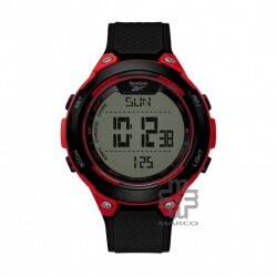 REEBOK THRUSTER RV-THR-G9-PRPB-WR BLACK RED CASE BLACK PU STRAP MEN DIGITAL WATCH