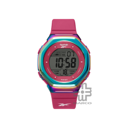 Reebok United RV-UNI-G9-SZPR-WR Steel Rainbow Red PU with SS Buckle Unisex Digital Watch | 44MM | 10ATM | 2Y Warranty