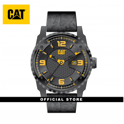 CAT GRID 3HD SC-161-34-127 BLACK LEATHER STRAP MEN WATCH