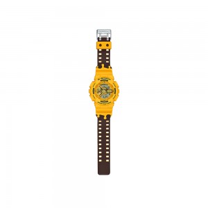 Casio G-Shock x Baby-G SLV-22A-9A Yellow And Brown Resin Band Couple Set  Pair Watch