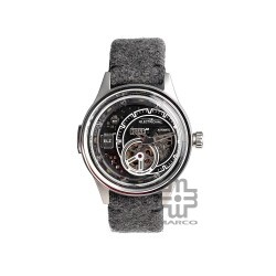 [Pre-Order] The Electricianz AUTOMATIC E-Code 43mm ZZ-B1C/01-CNG Grey Leather Band Men Watch