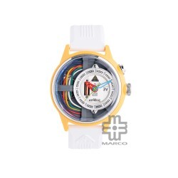 [Pre-Order] The Electricianz CABLE Z 45mm ZZ-A1A/02-CRW White Rubber Band Men Watch