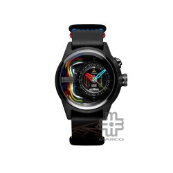 [Pre-Order] The Electricianz CARBON Z 42mm ZZ-A1A/05-NLD Black Leather Band Men Watch