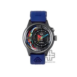 [Pre-Order] The Electricianz CARBON Z 45mm ZZ-A1A/03-CRB Blue Rubber Band Men Watch