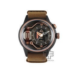 [Pre-Order] The Electricianz MOKAZ 45mm ZZ-A1C/02-NLC Brown Leather Band Men Watch