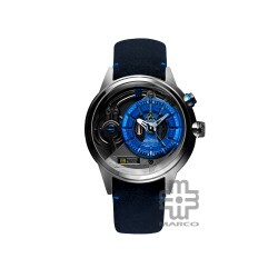 [Pre-Order] The Electricianz STONE Z 45mm ZZ-A3C/02-CLB Blue Leather Band Men Watch