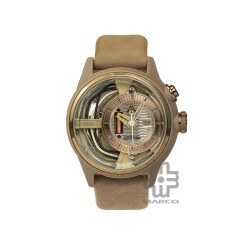 [Pre-Order] The Electricianz NOMAD Z 42mm ZZ-A1C/10-CLE Beige Leather Band Men Watch