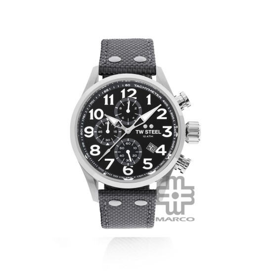 TW Steel VS14-48MM Dark Grey Textile Band Men Watch