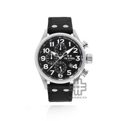 TW Steel VS4-48MM Black Textile Band Men Watch