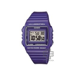 Casio General W-215H-6AV Purple Resin Band Unisex Youth Watch