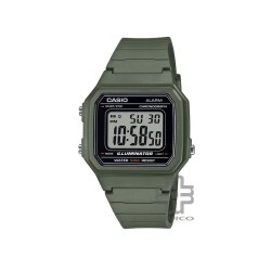 Casio General W-217H-3AV Green Resin Band Men Watch