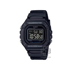 Casio General W-218H-1BV Black Resin Band Men Watch