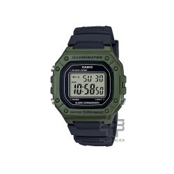 Casio General W-218H-3AV Black Resin Band Men Youth Watch