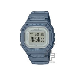 Casio General W-218HC-2AV Blue Resin Band Men Youth Watch