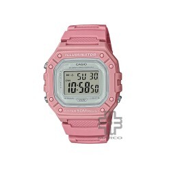 Casio General W-218HC-4AV Pink Resin Band Men Youth Watch