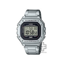 Casio General W-218HD-1AV Silver Stainless Steel Band Men Youth Watch