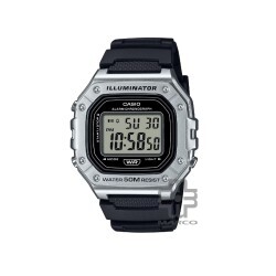 Casio General W-218HM-7AV Black Resin Band Men Watch