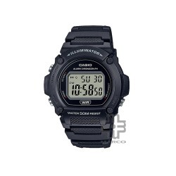 Casio General W-219H-1AV Black Resin Band Men Watch