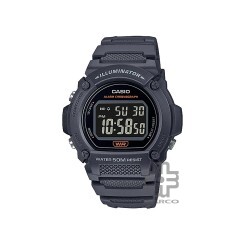 Casio General W-219H-8BV Grey Resin Band Men Youth Watch