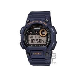 Casio General W-735H-2AV Navy Blue Resin Band Men Youth Watch