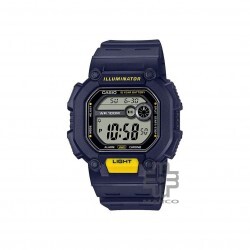 Casio General W-737H-2AV Dark Blue Resin Band Youth Watch