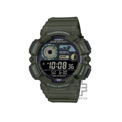 Casio General WS-1500H-3BV Army Green Resin Band Men Watch