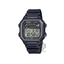 Casio General WS-1600H-1AV Black Resin Band Men Watch