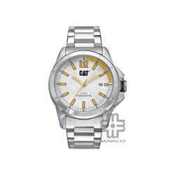 Caterpillar BIG TWIST 24| YW-141-11-237 | White Stainless Steel l | Analog Watch | 100M WR | 42MM | 2Y Warranty